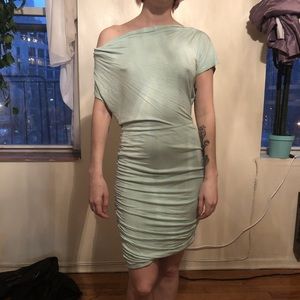 Mint green cocktail dress